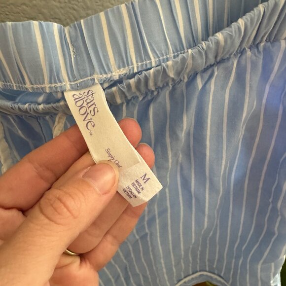Blue Striped Sleep Shorts‎ Size Medium - Picture 2 of 3